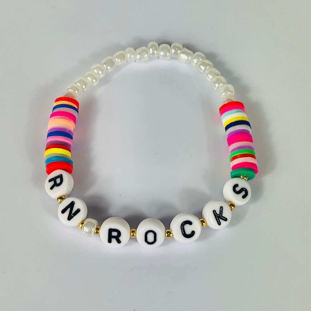RN•Rocks Thankful Covid-19 CoronaVirus Bracelet - Picture 2 of 2